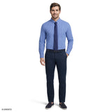 ALL-OVER STRETCH L/S PLAID BUTTON-DOWN DRESS SHIRT - BLUE BELL
