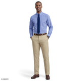 ALL-OVER STRETCH L/S PLAID BUTTON-DOWN DRESS SHIRT - ULTRAMARINE