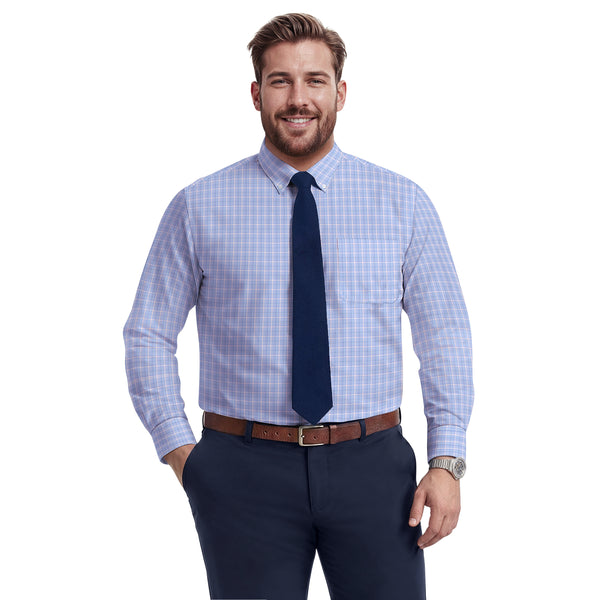 mens extra tall dress shirts Kingsize Men's Big & Tall Wrinkle-Free Oxford Dress Shirt