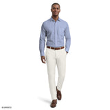 ALL-OVER STRETCH L/S PLAID BUTTON-DOWN DRESS SHIRT - ULTRAMARINE