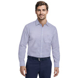 ALL-OVER STRETCH L/S PLAID BUTTON-DOWN DRESS SHIRT - DAHLIA PURPLE