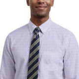 ALL-OVER STRETCH L/S PLAID BUTTON-DOWN DRESS SHIRT - CONE FLOWER