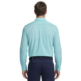 ALL-OVER STRETCH L/S BUTTON-DOWN DRESS SHIRT - LIMPET SHELL