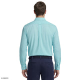 ALL-OVER STRETCH L/S BUTTON-DOWN DRESS SHIRT - LIMPET SHELL