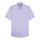ALL-OVER STRETCH S/S PLAID BUTTON-DOWN DRESS SHIRT - PRISM PINK