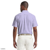 ALL-OVER STRETCH S/S PLAID BUTTON-DOWN DRESS SHIRT - PRISM PINK