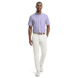 ALL-OVER STRETCH S/S PLAID BUTTON-DOWN DRESS SHIRT - PRISM PINK