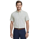 ALL-OVER STRETCH S/S PLAID BUTTON-DOWN DRESS SHIRT - SUNDRESS
