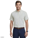 ALL-OVER STRETCH S/S PLAID BUTTON-DOWN DRESS SHIRT - SUNDRESS