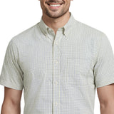 ALL-OVER STRETCH S/S PLAID BUTTON-DOWN DRESS SHIRT - SUNDRESS