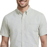 ALL-OVER STRETCH S/S PLAID BUTTON-DOWN DRESS SHIRT - SUNDRESS