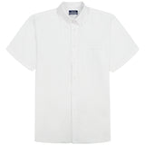ALL-OVER STRETCH S/S BUTTON-DOWN DRESS SHIRT - BRIGHT WHITE