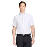 ALL-OVER STRETCH S/S BUTTON-DOWN DRESS SHIRT - BRIGHT WHITE