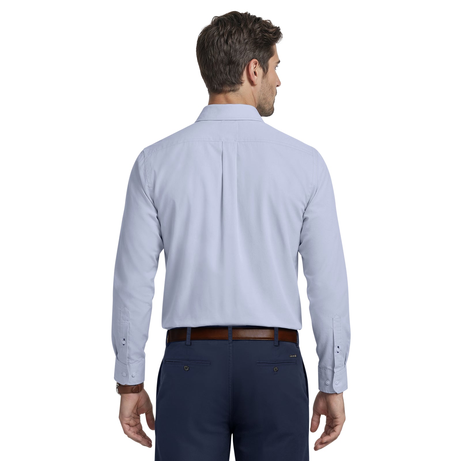 ROYAL TEXTURE L/S BUTTON-DOWN DRESS SHIRT - CHAMBRAY BLUE  IZOD