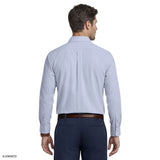 ROYAL TEXTURE L/S BUTTON-DOWN DRESS SHIRT - CHAMBRAY BLUE
