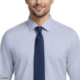 ROYAL TEXTURE L/S BUTTON-DOWN DRESS SHIRT - CHAMBRAY BLUE