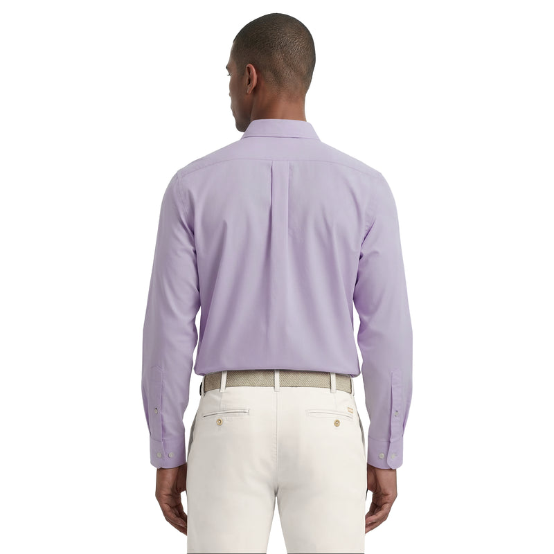 Royal Texture L/S Button-down Dress Shirt - Izod Sportswear - PASTEL LILAC