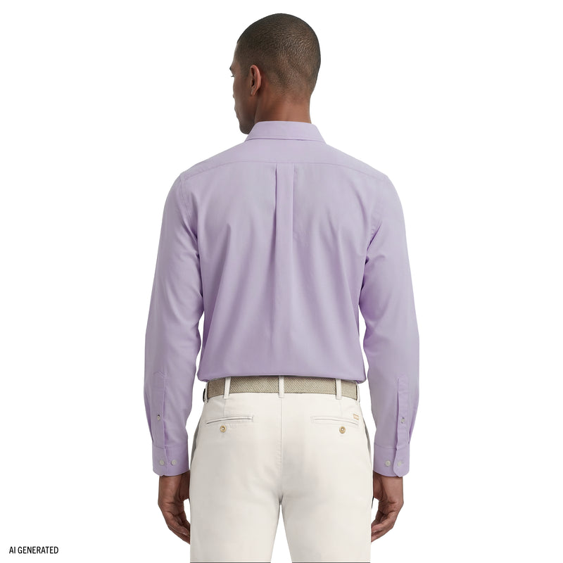 light purple men's dress shirt Pronto Uomo Classic Fit Check Dress Shirt, Purple