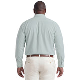 BIG & TALL ROYAL TEXTURE L/S BUTTON-DOWN DRESS SHIRT - HARBOR GRAY