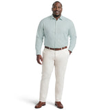 BIG & TALL ROYAL TEXTURE L/S BUTTON-DOWN DRESS SHIRT - HARBOR GRAY