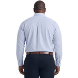 BIG & TALL ROYAL TEXTURE L/S BUTTON-DOWN DRESS SHIRT - CHAMBRAY BLUE