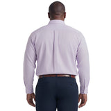BIG & TALL ROYAL TEXTURE L/S BUTTON-DOWN DRESS SHIRT - PASTEL LILAC