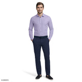 ROYAL TEXTURE L/S BUTTON-DOWN DRESS SHIRT - GRAPE MIST