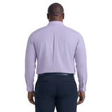 BIG & TALL ROYAL TEXTURE L/S BUTTON-DOWN DRESS SHIRT - GRAPE MIST