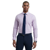 ROYAL TEXTURE L/S BUTTON-DOWN DRESS SHIRT - ENGLISH LAVENDER