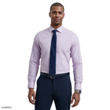 ROYAL TEXTURE L/S BUTTON-DOWN DRESS SHIRT - ENGLISH LAVENDER
