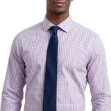 ROYAL TEXTURE L/S BUTTON-DOWN DRESS SHIRT - ENGLISH LAVENDER