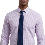 ROYAL TEXTURE L/S BUTTON-DOWN DRESS SHIRT - ENGLISH LAVENDER
