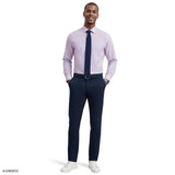 ROYAL TEXTURE L/S BUTTON-DOWN DRESS SHIRT - ENGLISH LAVENDER