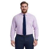 BIG & TALL ROYAL TEXTURE L/S BUTTON-DOWN DRESS SHIRT - ENGLISH LAVENDER