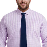 BIG & TALL ROYAL TEXTURE L/S BUTTON-DOWN DRESS SHIRT - ENGLISH LAVENDER