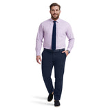 BIG & TALL ROYAL TEXTURE L/S BUTTON-DOWN DRESS SHIRT - ENGLISH LAVENDER