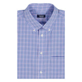 ALL-OVER STRETCH L/S PLAID BUTTON-DOWN DRESS SHIRT - ULTRAMARINE