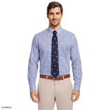 Izod Mens Dress Shirt All Over Stretch Long Sleeve Plaid Button Down Dress Shirt Blue 
