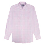 Izod Mens Dress Shirt All Over Stretch Long Sleeve Plaid Button Down Dress Shirt Purple 