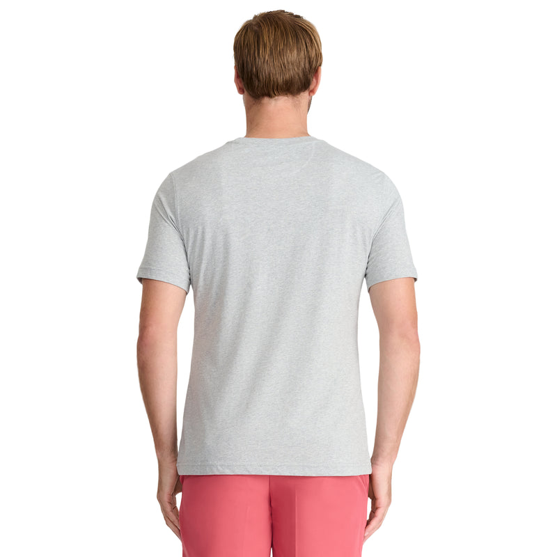 SALTWATER SHORT SLEEVE SOLID T-SHIRT WITH POCKET - LT. GREY HEATHER