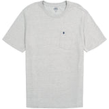 SALTWATER SOFT WASH POCKET TEE - LT. GREY HEATHER