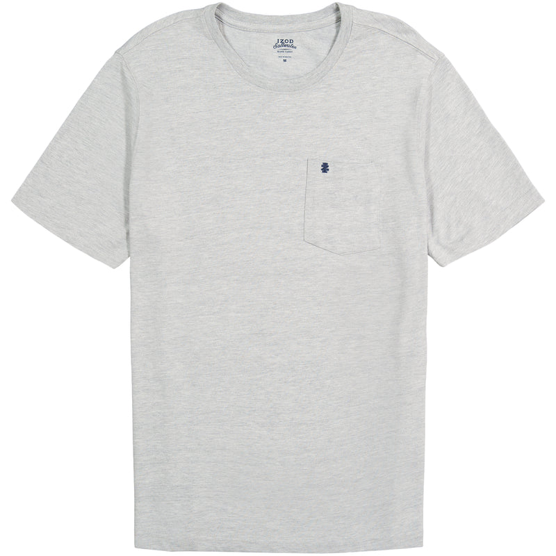 SALTWATER SHORT SLEEVE SOLID T-SHIRT WITH POCKET - LT. GREY HEATHER