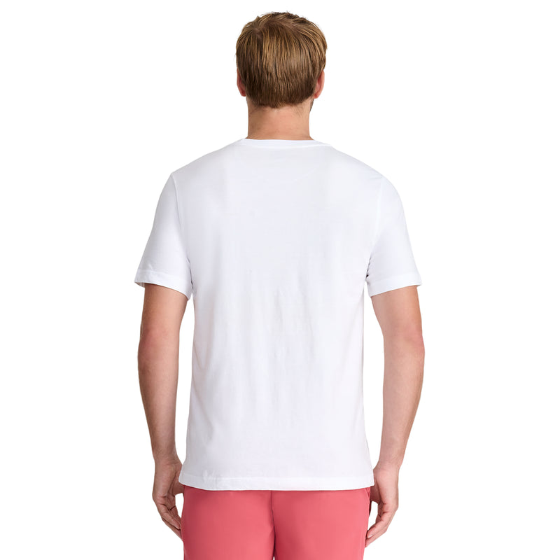 SALTWATER SHORT SLEEVE SOLID T-SHIRT WITH POCKET - BRIGHT WHITE
