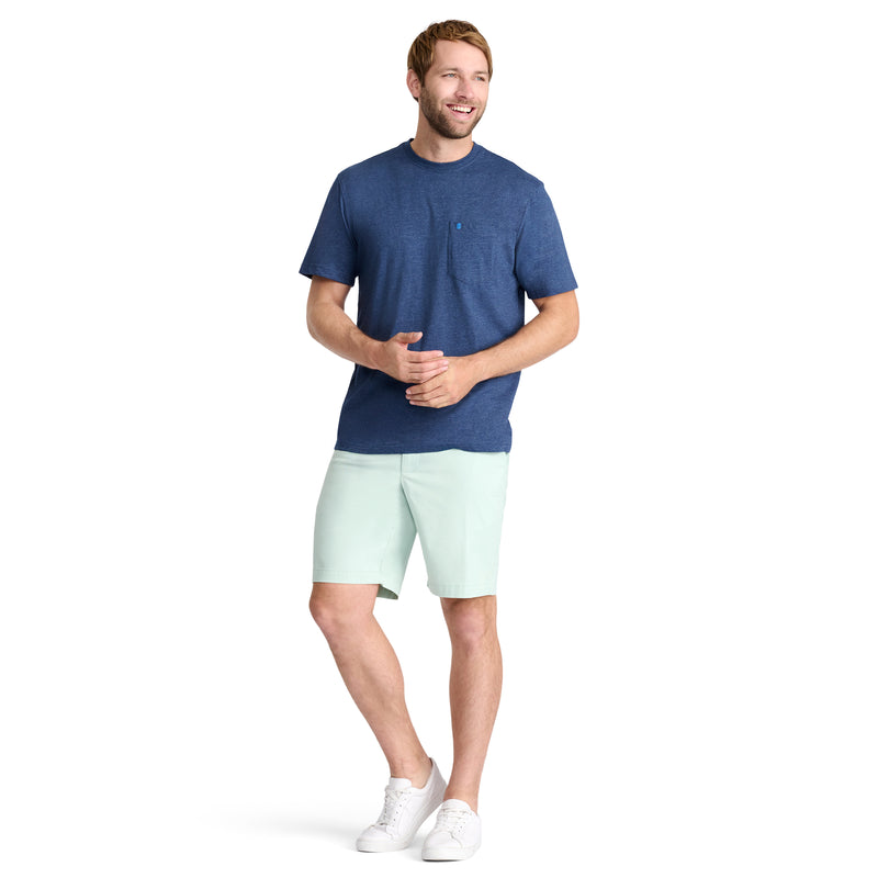 SALTWATER SHORT SLEEVE SOLID T-SHIRT WITH POCKET - CLUB BLUE
