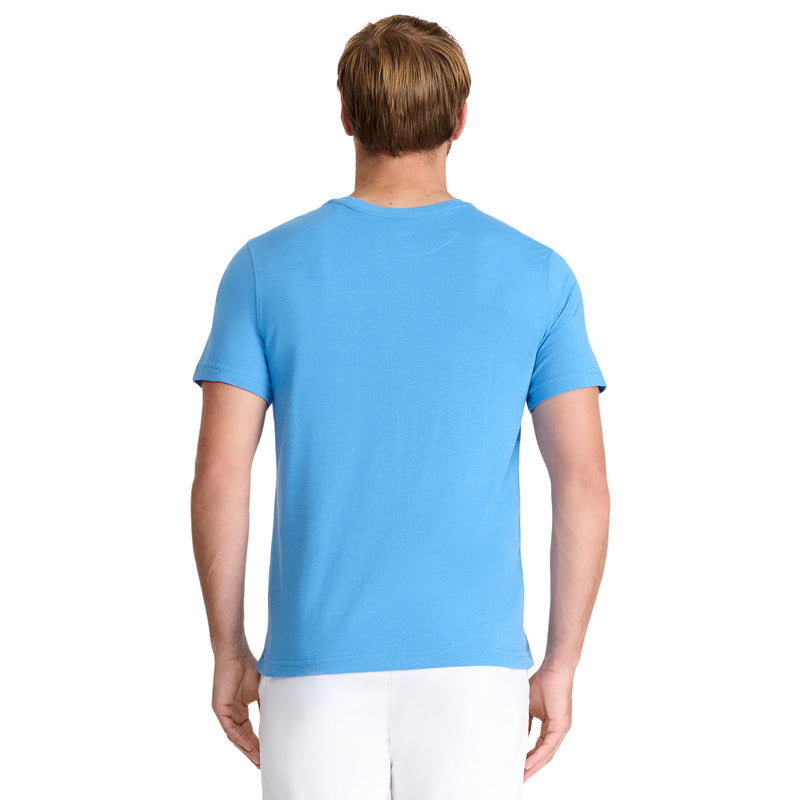 SALTWATER SHORT SLEEVE SOLID T-SHIRT WITH POCKET - BLUE REVIVAL