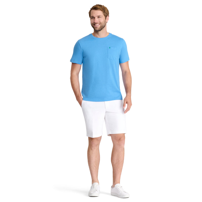 SALTWATER SHORT SLEEVE SOLID T-SHIRT WITH POCKET - BLUE REVIVAL