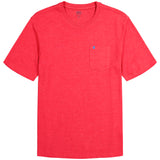 SALTWATER SOFT WASH POCKET TEE - GLOSSY RED