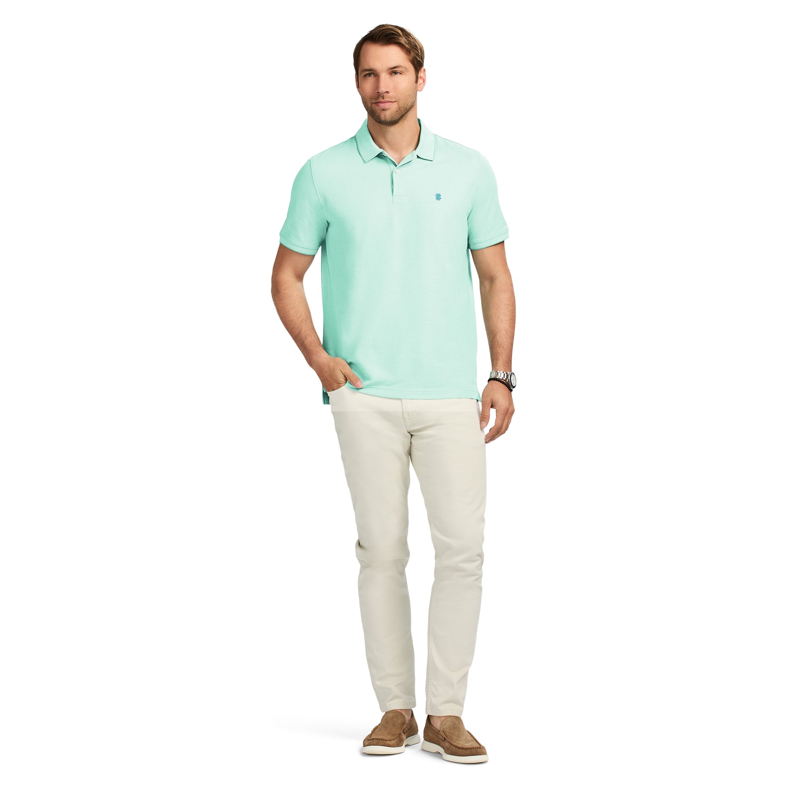 ADVANTAGE PERFORMANCE POLO - BIRDS EGG GREE – IZOD