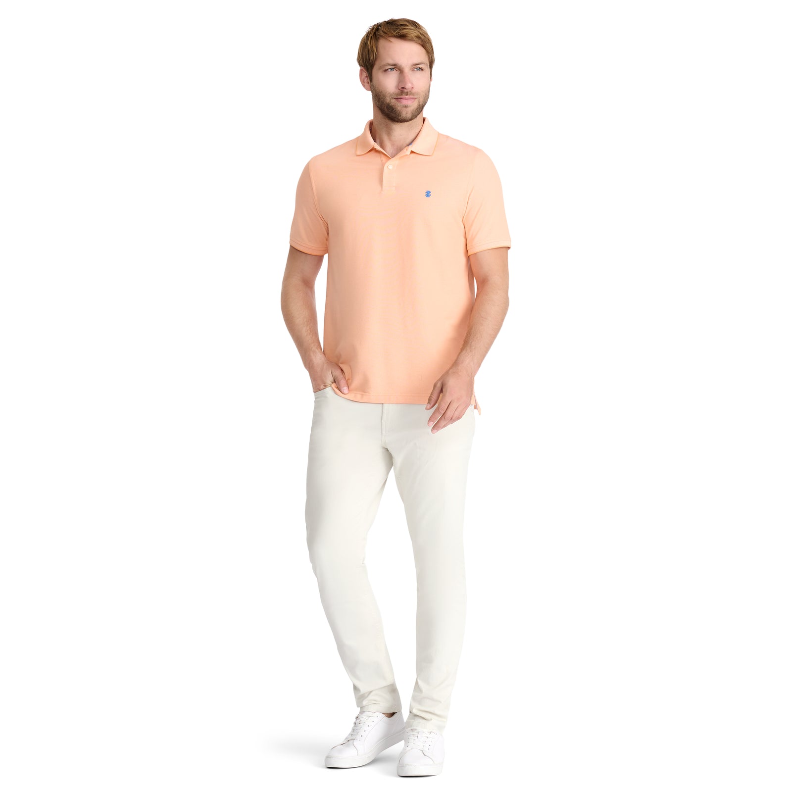 ADVANTAGE PERFORMANCE SHORT-SLEEVE POLO SHIRT CANTALOPE – IZOD