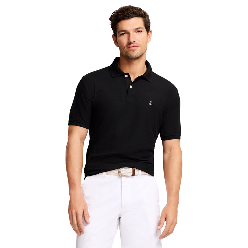 ADVANTAGE PERFORMANCE SHORT-SLEEVE SLIM FIT POLO - BLACK